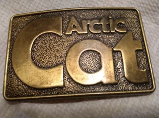 Vintage Arctic Cat Brass Belt Buckle 3 " X 2 