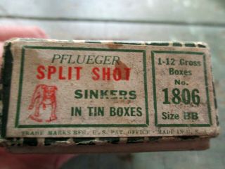 Vintage Pflueger Split Shot Sinkers In Tin And Boxes No.  1806 Complete Set