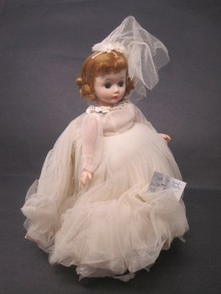 Vintage Madame Alexander Cissette Bride Doll In Tagged Clothes Gown 10 "