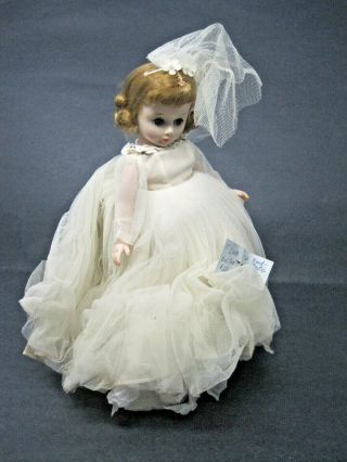 Vintage Madame Alexander Cissette Bride Doll in Tagged Clothes Gown 10 