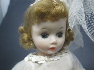 Vintage Madame Alexander Cissette Bride Doll in Tagged Clothes Gown 10 