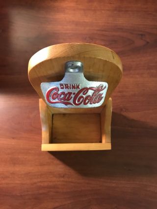 Antique Drink Coca Cola Bottle Opener Starr X Brown Co Mounted Pat 2333088 1943 2