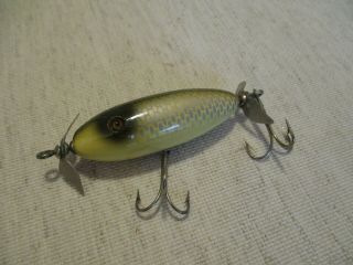 Shure Strike Two Hook Glass Eyed Minnow in Yellow Scale Pattern 3
