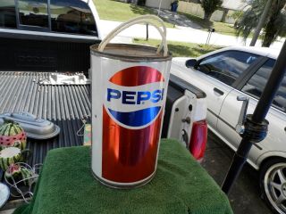 Rare Vintage Metal Echo Pepsi Can Cooler 6 Pack Can Cooler Estate Find