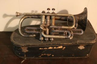 Antique 1903 Conn Cornet Rare Musical Instrument Serial 78830 Rare
