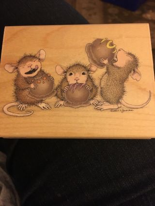 House Mouse Rubber Wooden Stamp Chocolate Delight Maxwell Amanda Mudpie Rare