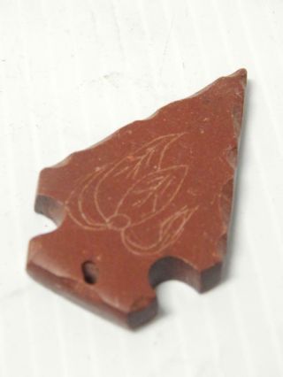 Arrowhead Pendant Vintage Antique E Sioux Plains Indian Pipestone (catlinite)