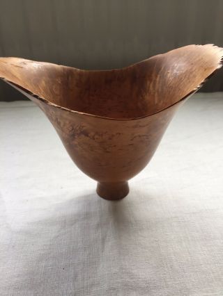 Rare Hand Turned Wooden Bowl By Bert Marsh For David Linley Early 21st C - Boxed
