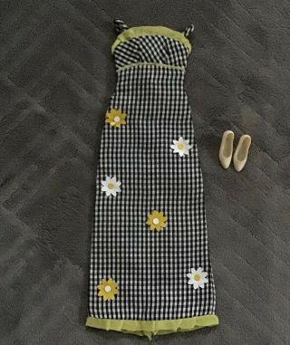 Vintage 1967 Francie Doll “check This ” 1291 Dress