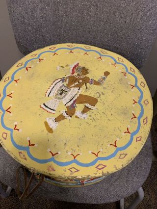 Rare Antique Native American Drum South Dakota Historical Society