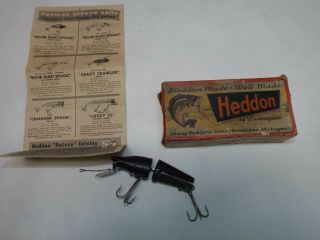 Vintage Heddon Scissor Tail Spook Antique Lure Shiner Scale Correct Box Xbw