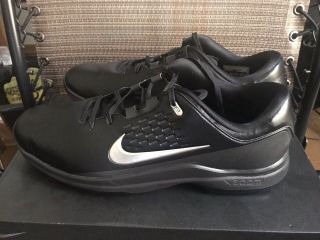 Nike Air Zoom Tw71 Tiger Woods Golf Shoes Black/silver Size 12/rare A,