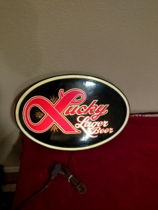 Vintage/rare Lucky Lager Beer Lighted Sign.  Lucky Lager Brewing Co.  S.  F. ,  Ca.