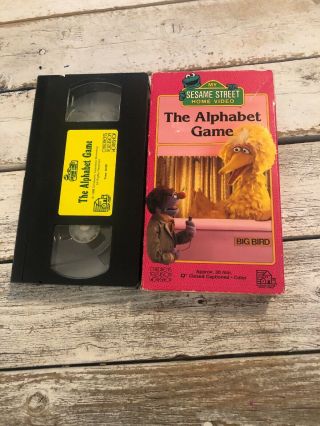 Sesame Street The Alphabet Game VHS Video 1988 - Big Bird PBS Video Rare HTF 3