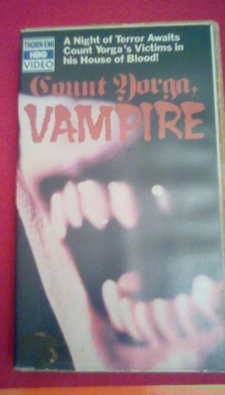 Count Yorga,  Vampire Rare Thorn Emi Hbo 1970 Vhs Horror Blood Gore Robert Quarry