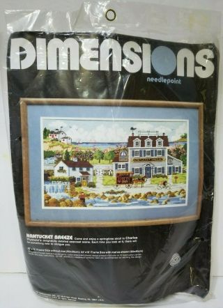 Dimensions Nantucket Breeze Needlepoint Kit Opened Rare Vintage 1989