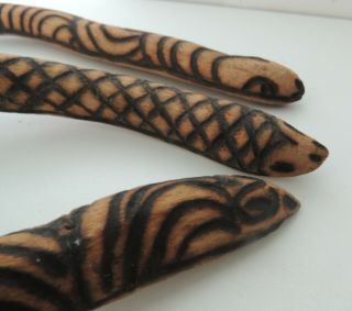 Aboriginal - Three Snake Carvings - West Australia.