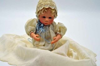Rare Artist Ooak 11 " Baby Doll Marked " D " Antique Dressed Vgc