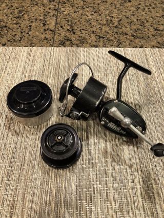 Vintage Garcia Mitchell 300 Spinning Reel.  Extra Spool And Case