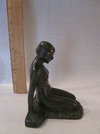 Antique art nouveau nude woman statue figurine 2