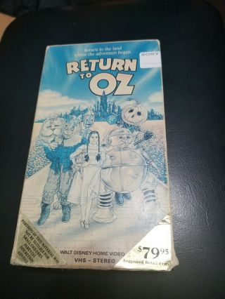 Return To Oz Disney Vhs Rare Version