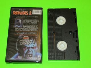 DEMONS 2 VHS TAPE RARE HORROR 2
