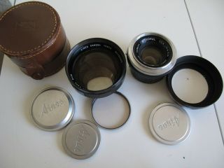 Rare Aires Tokyo 4.  5cm f1.  8 Rangefinder Coral Lens,  8cm Portrait,  accessories 2