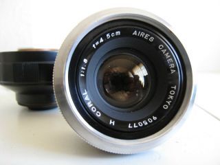 Rare Aires Tokyo 4.  5cm f1.  8 Rangefinder Coral Lens,  8cm Portrait,  accessories 3