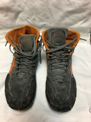 Rare Asics Rulon Wrestling Shoes Orange/grey Size 12