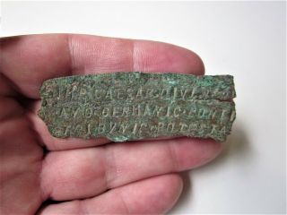 Rare And Unique Ancient Roman Military Diploma I - Ii Ad.  /part.  (2)