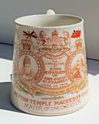 Antique King Edward Vii & Queen Alexandra Coronation (june 26 1902) Mug