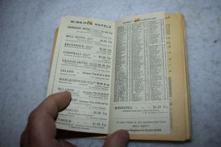 antique 1948 WAGHORN ' S GUIDE winnipeg Maps Railway schedules bus 2