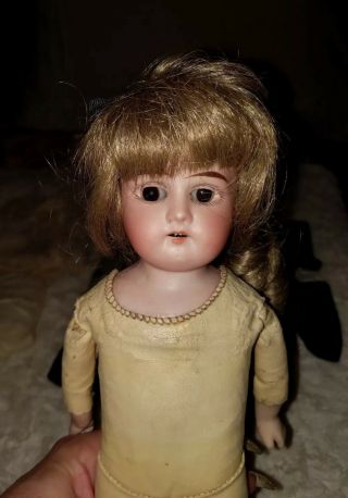 Antique German A.  M.  Bisque " Lilly " Doll 12 1/2 " Tall