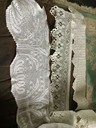 3 Amazingvintage Lengths Handmade Crochet White 1 Lilly Of Valley 1 Flowers