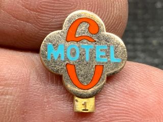 Motel 6 1/10 10k Gold Filled Very Old Rare 1 Year Of Service Award Pin.  Stunning