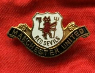 Badge Pin Enamel Lapel Man Utd Manchester United Fc Red Devils Rare