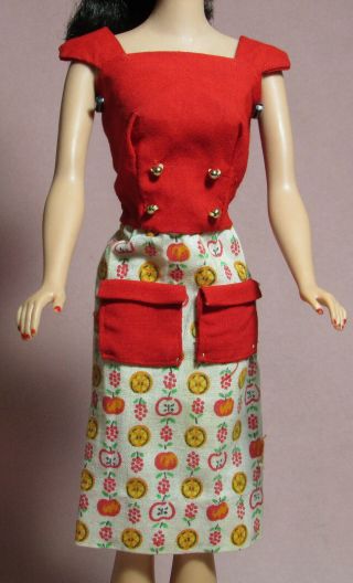 For Vintage Barbie OOAK FAUX JAPANESE EXCLUSIVE PAK SHEATH DRESS 2