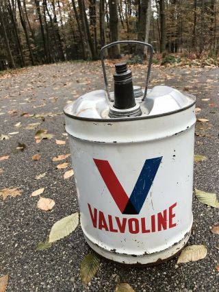 Rare Vintage Valvoline Gas Oil Can 5 Gallon