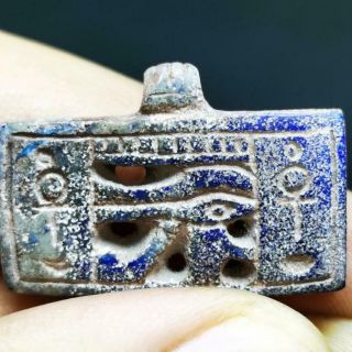 Ancient Eye Of Horus Lapis Lazuli Stone Rare Unique Amulet 78