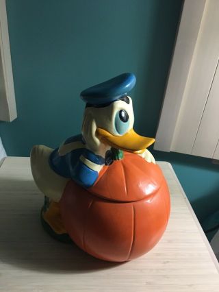 Rare California Usa 1970’s Disney Donald Duck Halloween Cookie Jar Vintage