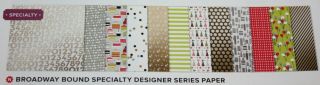 Stampin Up Retired Broadway Bound Specialty Designer Series Paper 10 Sheets Rare