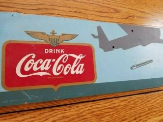 Rare Ww2 Coca Cola Kay Display Sign Soda Pop Cafe Aircraft Airplane Torpedo Bomb
