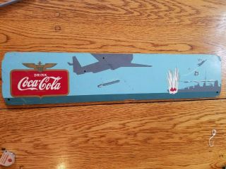 RARE WW2 Coca Cola Kay Display Sign Soda Pop Cafe Aircraft Airplane Torpedo Bomb 2