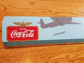 RARE WW2 Coca Cola Kay Display Sign Soda Pop Cafe Aircraft Airplane Torpedo Bomb 3