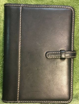 Authentic Vintage Coach Black Leather Photo Album Brag Book