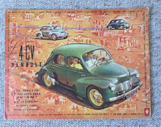 Renault 4cv - Rare 1950’s Sales Brochure