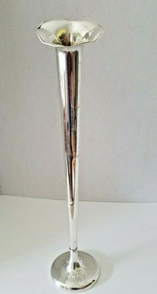 Rare 16 " Tall Sterling Flower Bud Vase W - R Co.  Sterling 1116 Weighted Base
