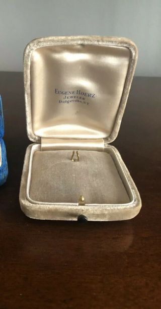 Vintage Antique Velvet Pendant Necklace Box