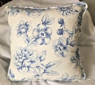 Longaberger Vintage Throw Pillow Cover In Provincial Cottage Fabrics 16x16