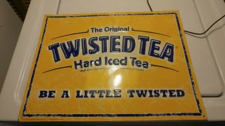 Rare Twisted Tea Hard Iced Tea Tin Metal Advertising Sign Be A Little Twisted